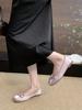 Fashion Fashion Silk Women Ballet Flats Shoes Luxury Designer Shallow Female Round Toe Butterfly-Knot Ladies Slides Shoes
