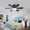 RGB Ceiling Fan with LED Light and Music Remote Fan Lighting 2-in-1 for Bedroom Dining Room Kitchen Home Cooling Appliance