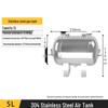 JZDASI 5L Stainless Steel Horizontal Air Storage Tank CN Plug (adapter Included)