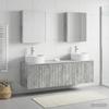 Bathroom Cabinet Set 5 Pcs Concrete Grey Particleboard