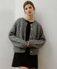 LETTERA Alpaca Wool Toggle Cable Cardigan_Charcoal