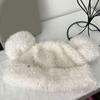 Furry Cartoon Bear Hat with Lovely Ear for Outdoor Sports Furry Hat with Ear Oversized Headgear Hat for Winter