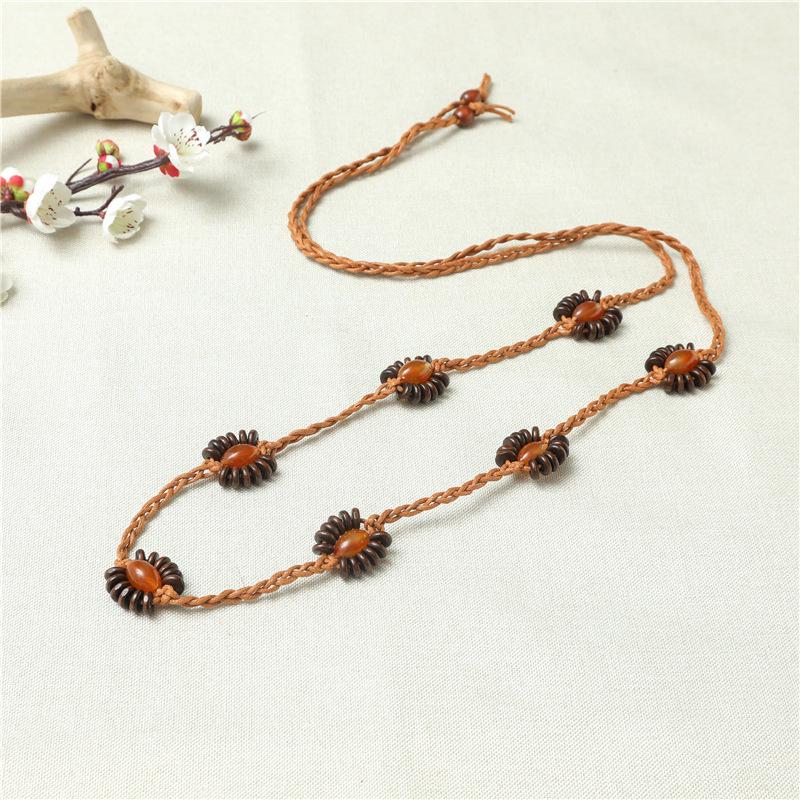 

Ethnic Style Women s Belt, European and American Style DIY Braided Belt, Acrylic Turquoise, Braided Women s Waist Chain