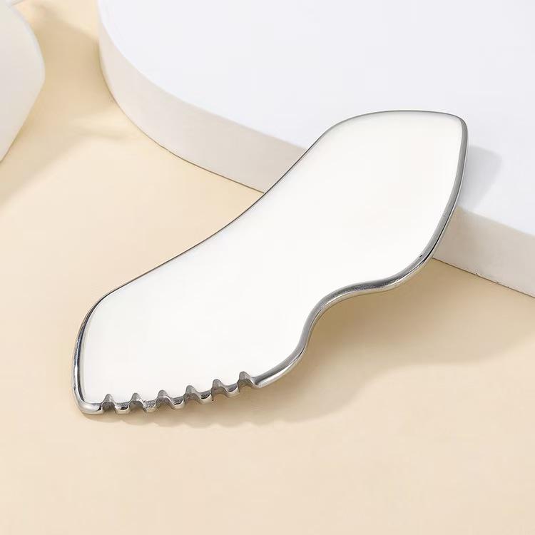 Stainless Steel Gua Sha Massage Tool with Mirror Finish – Universal for Full Body Care