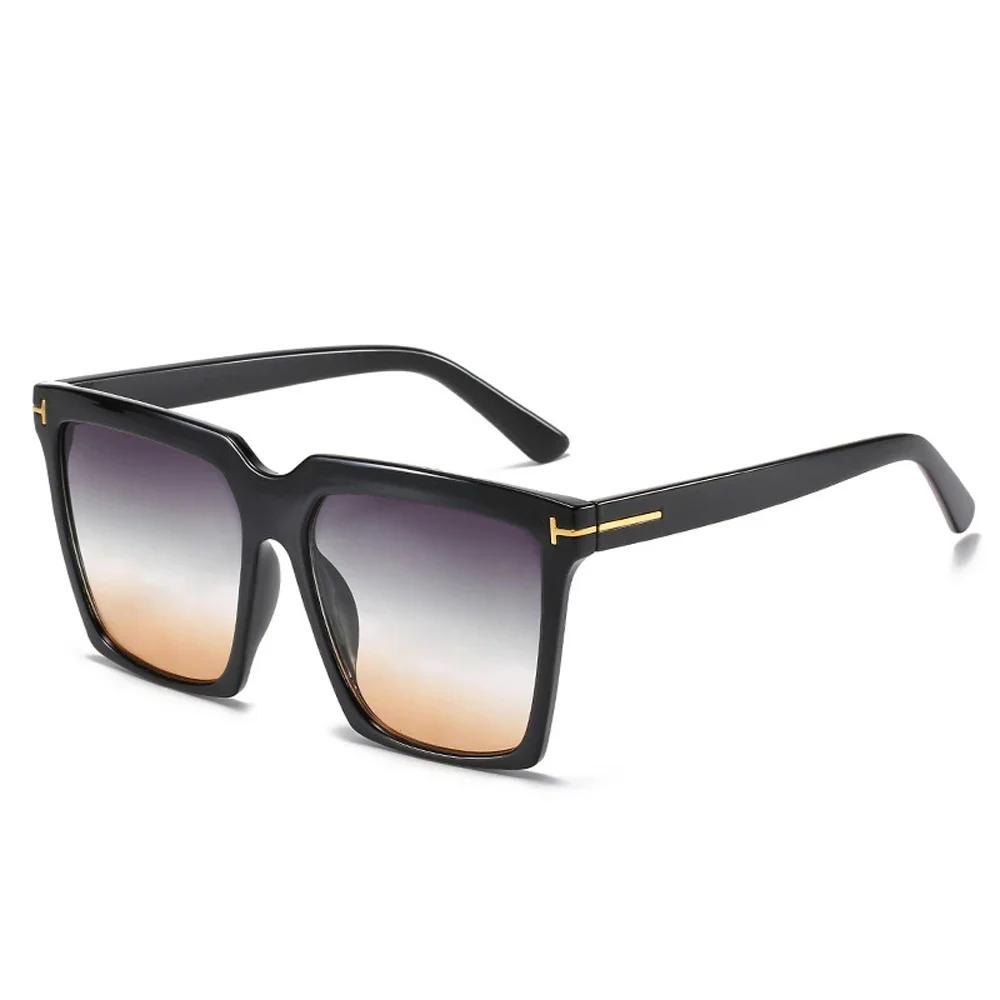 Square Sunglasses Women  Vintage   Oversize T Women's Sun Glasses Black Gradient Female Glasses Men.s Oculos UV400