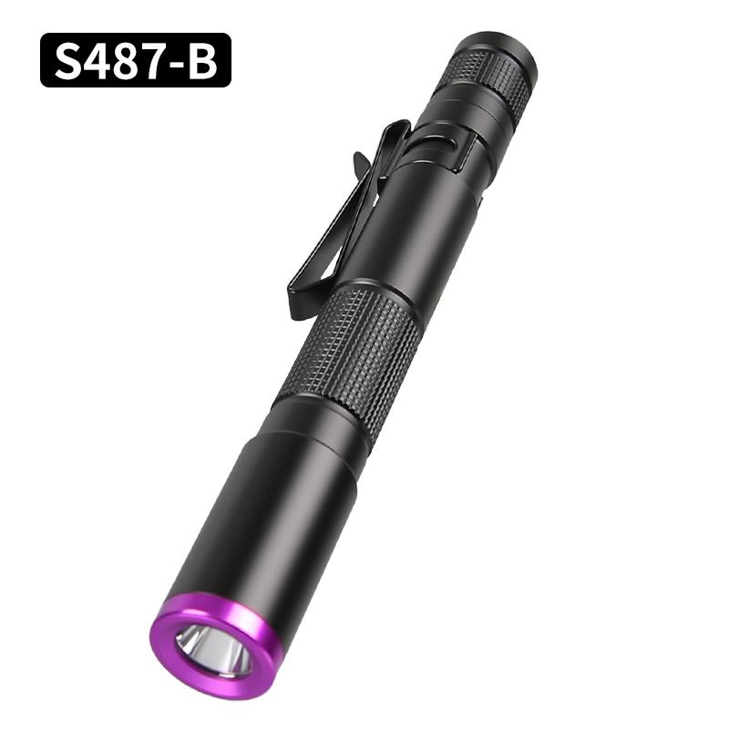 

UV Flashlight 395nm Mini Flashlights Black Light Mini Pet Urine Detector Lantern for Dog Cat Dry Stains Bed Bug with Pen Clip чорний