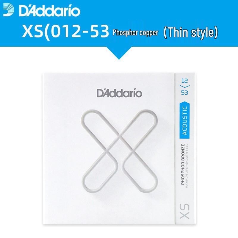 D Addario XS Coated Phosphor Bronze Acoustic Guitar Strings, Set of 6 (EXP16 Upgraded)
