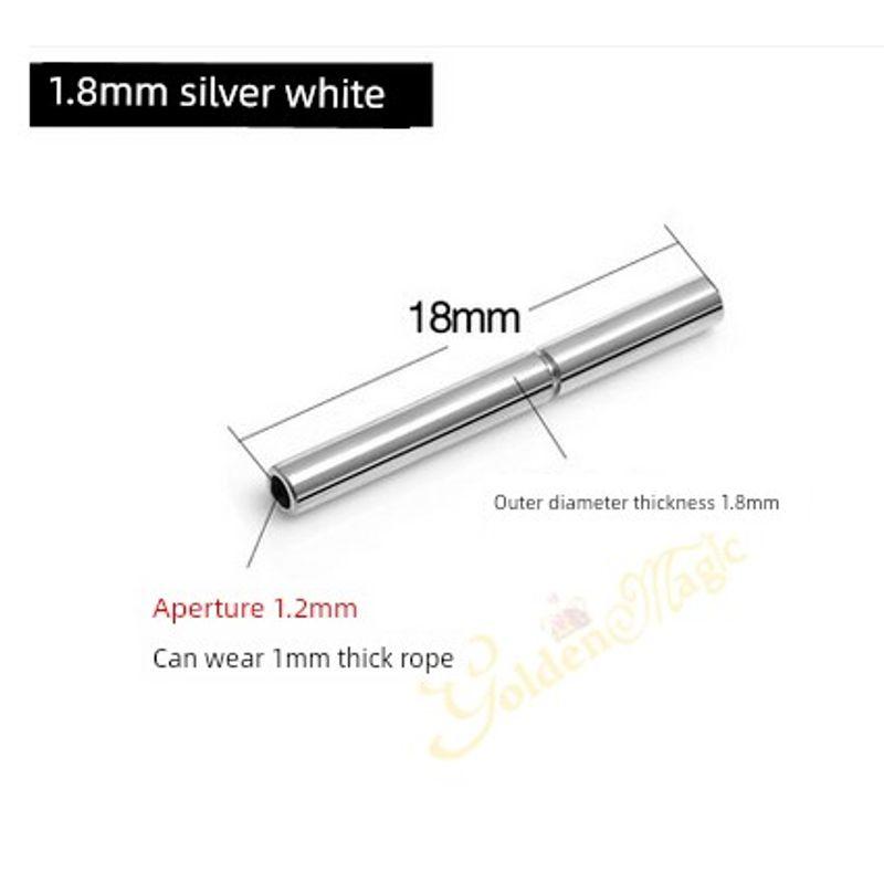 

Stainless Steel 18K Hand Strap Accessories Connector Necklace Buckle Aperture 1.2mm silvery white