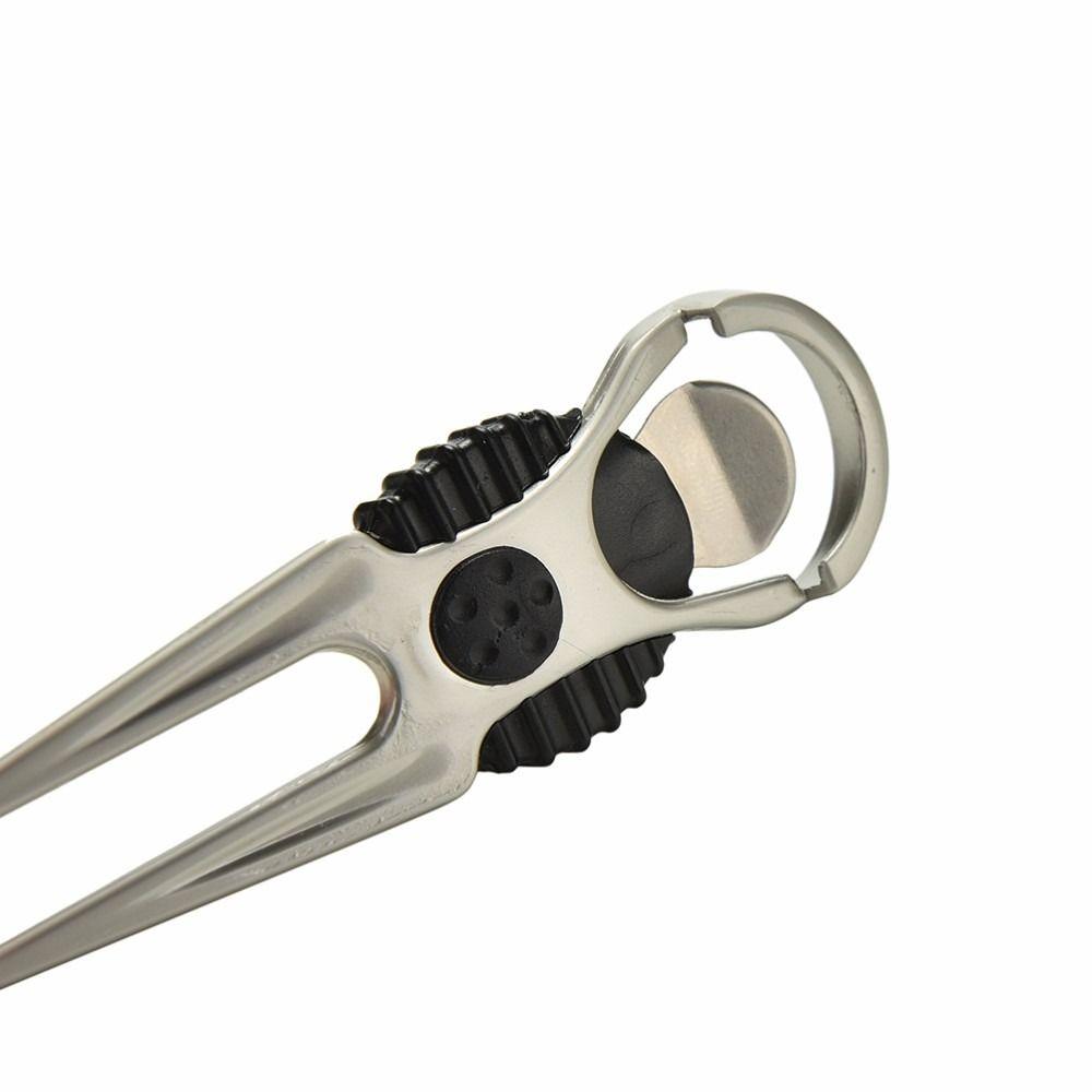 Anti-slip Golf Divot Tool Zinc Zinc Zinc Alloy Golf Ball Marker Fork Golf Tool Golf Divot Repair