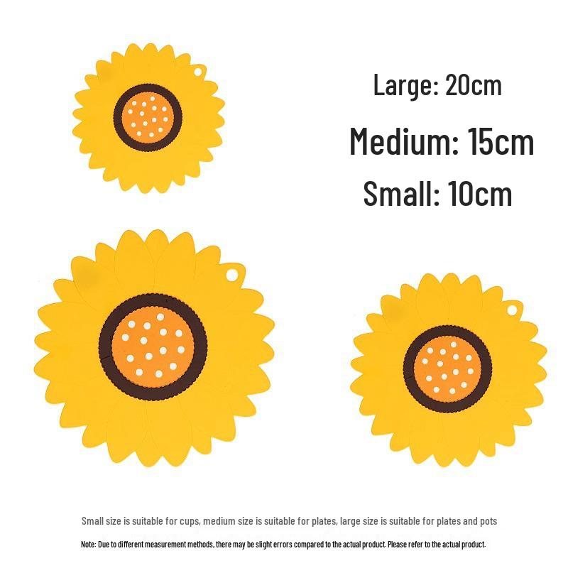 

Sunflower Non-slip Insulation Pad: High-Temperature Resistant Table Mat for Kitchen and Tea Cups