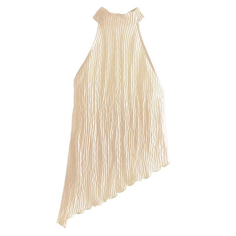 

Women s Kaslead Fashion Wind Asymmetric Halterneck Tops M