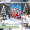 Christmas snowman trainGarden Flag 12x18 Inch Double Sided for Courtyard Outdoor Welcome Flag Decoration (Excluding flagpole)