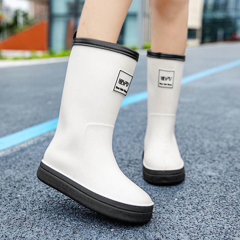 

Women s Rain Boots Summer Anti-Slip Trend Soft Rain Shoes Outdoor Fishing Winter Thick Sole Waterproof Shoes Fashion Comfy 2025 36-37 белый