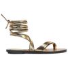 Zara Pu Vintage Open-Back Metallic Layer Effect Strap Sandals 1Cm Women Sandals Gold 2621510091