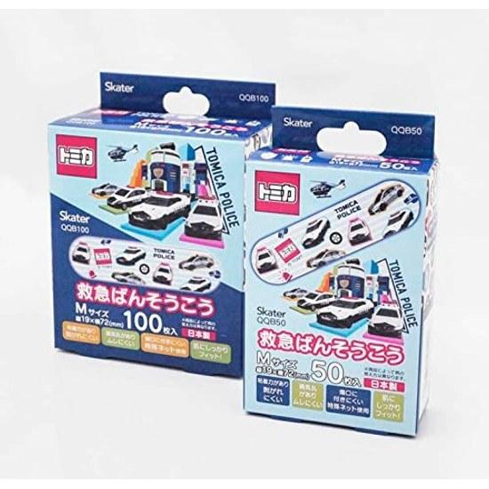 Skater First Aid Band-Aid M Size Bulk 50 Sheets Bandage Tomica Made Japan QQB50-A