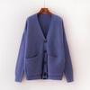 Women's Solid Color V-Neck Knit Cardigan for Spring and Autumn