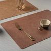 1pc Faux Leather Placemats Non-Slip Waterproof Heat Resistant Double-Sides,Kitchen Dining Portable Place Mats