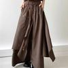 Moda Autunnale Pantaloni Pantaloni a Gamba Larga Casual Morbidi Pantaloni All-Match Pantaloni da Donna con Bottoni