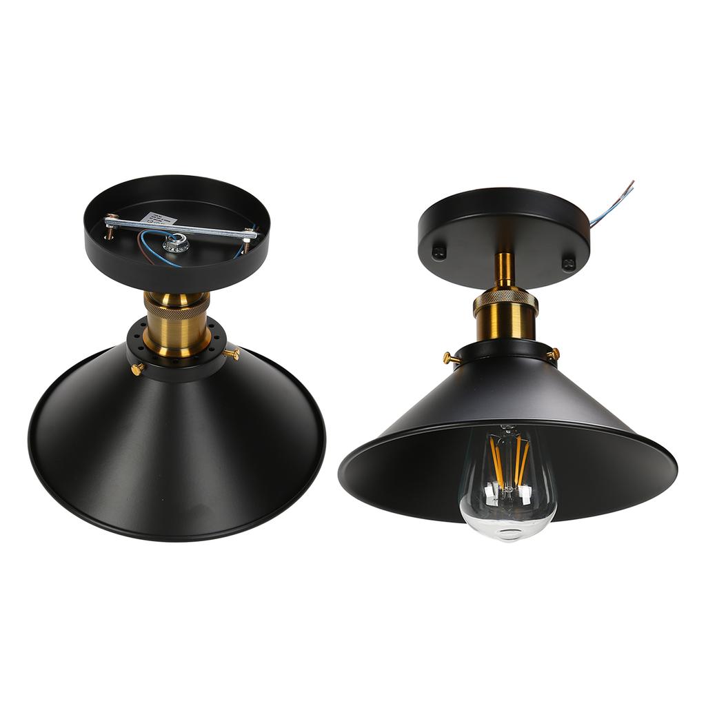 E27 Ceiling Light Industrial Black Wrought Iron Ceiling Lamp for Farm Kitchen Corridor 85?240V