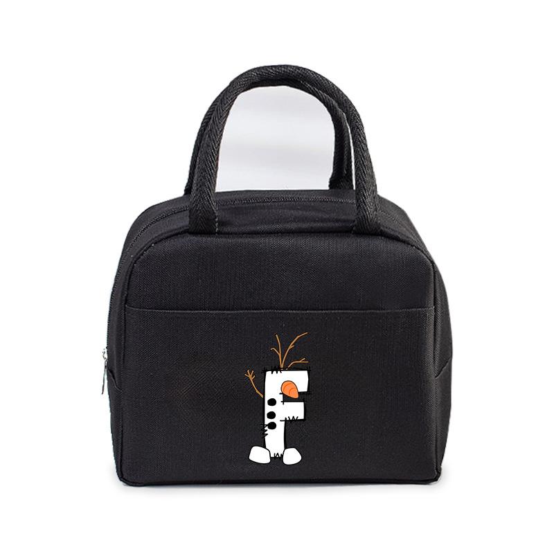 26 letter lunch box bag portable bento bag office worker student large lunch bag