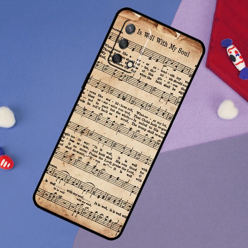 Sheet Music Case For OPPO A17 A54 A57 S A77 A74 A94 A5 A9 A53 A15 A16 A76 A96 A52 A72 A18 A58 A98 A78