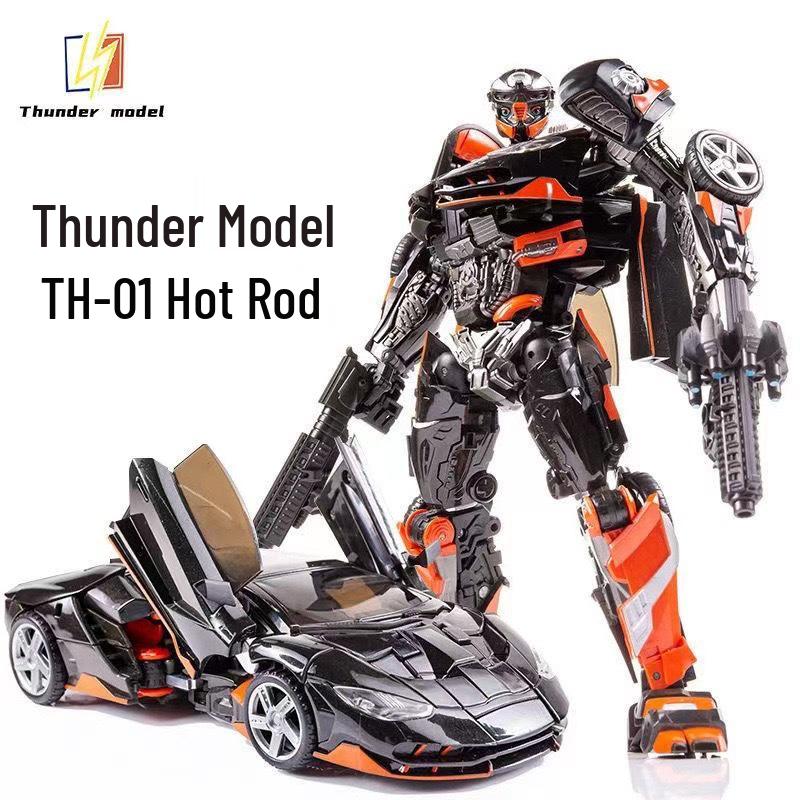 Bee 5 TH01 Hot Rod Transforming Toy Car & Robot Figure