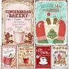 Christmas Hot Drink Metal Tin Sign Bakery Coffee Shop Bar Dessert House Vintage Wall Decor Poster Home Kitchen Decoration Plaque