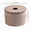 Half-PU Leather Tissue Box Versatile Cylindrical Tabletop