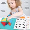 LUVLU™ Dinosaur Magnetic Tangram Puzzle Toy, 96 Patterns, Montessori Educational Toy for Kids Ages 3+