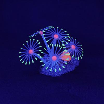 Aquarium Landscaping Silicone Coral Ornament with Eco-Sand Table Feature