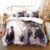 Anime GINTAMA Gintoki Printed Bed Set Duvet Cover Pillowcase Bedding Set Bed Linen Sheet Quilt Cover Full Queen King Size