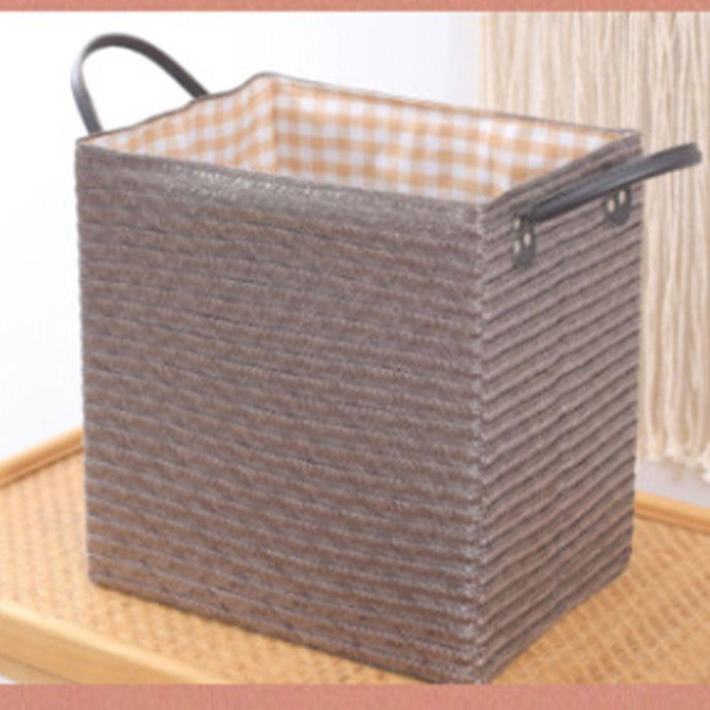 Handmade Woven Storage Basket with Handle Sorting Box Home Organizer Storage Box  Key