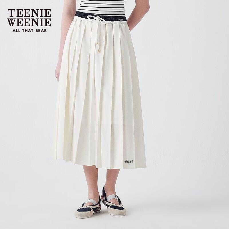 Teenie Weenie Women s Pleated Color-Block Skirt L