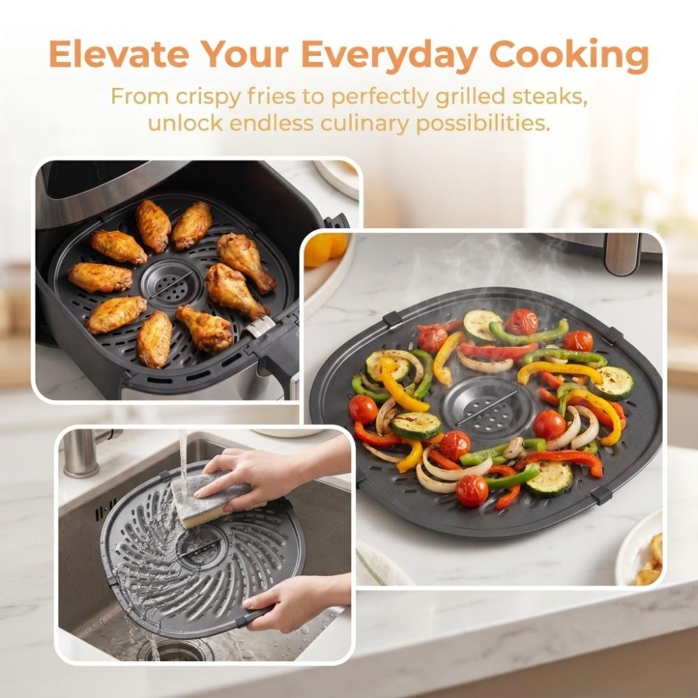 Ellipse Crisper Plate Tray Non Stick Fryer Grill Plate Fryer Replacement Grill Pan  Home Kitchen