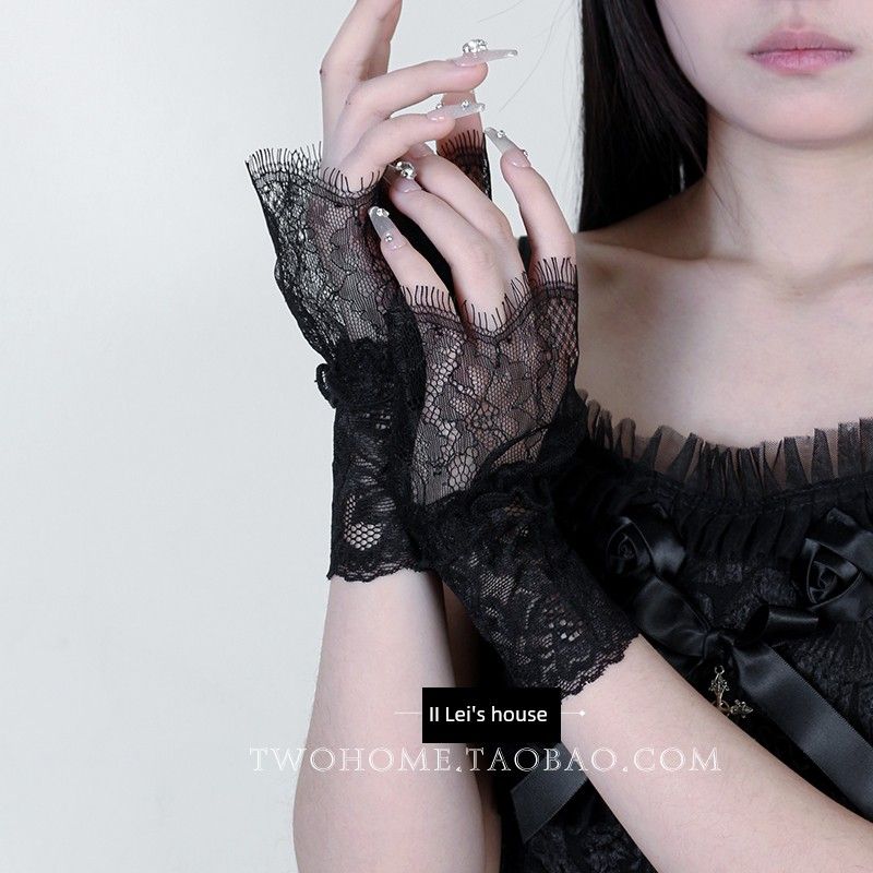 

Супер Фея Накладные Рукава К-стиль Легче всего для Сочетания Кружевная Отделка Накладные Манжеты Свитер Толстовка Накладные Рукава Аксессуары для Одежды Лолиты Black All yards