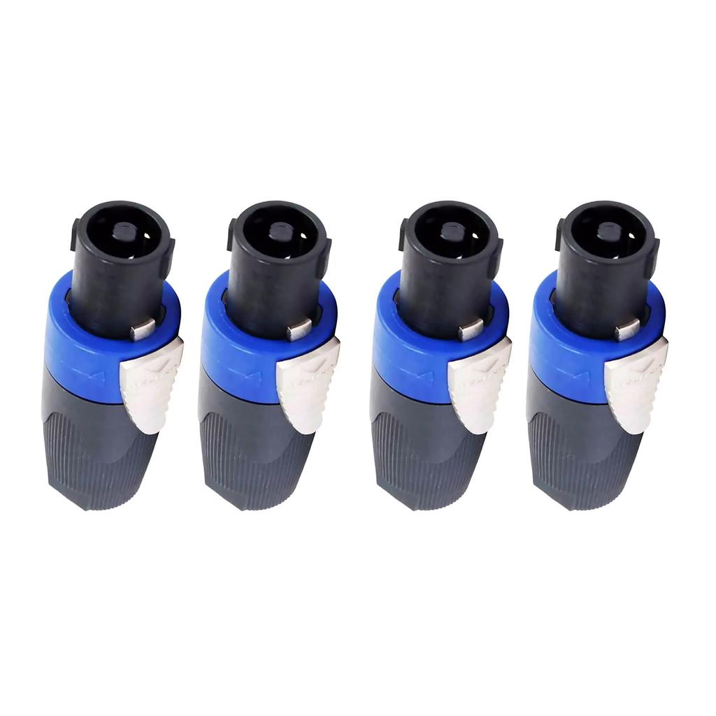 4Pcs/Set Speaker Connectors For Audio Speaker Accessories NL4FC 4 Pole Audio Cable Plug Adapter Shell Jack Accessories