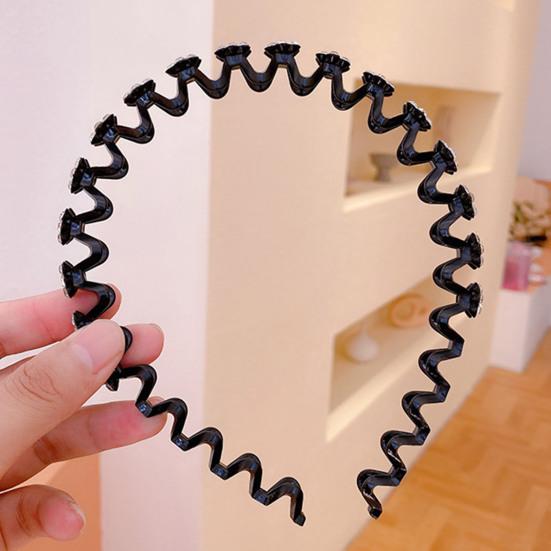 Hair Hoop Flower Ornament Lightweight Non-Slip Shiny Visual Effect Easy-wearing Decorative Resin Rhinestone Floral Style Soft Edge Hair Hoop for