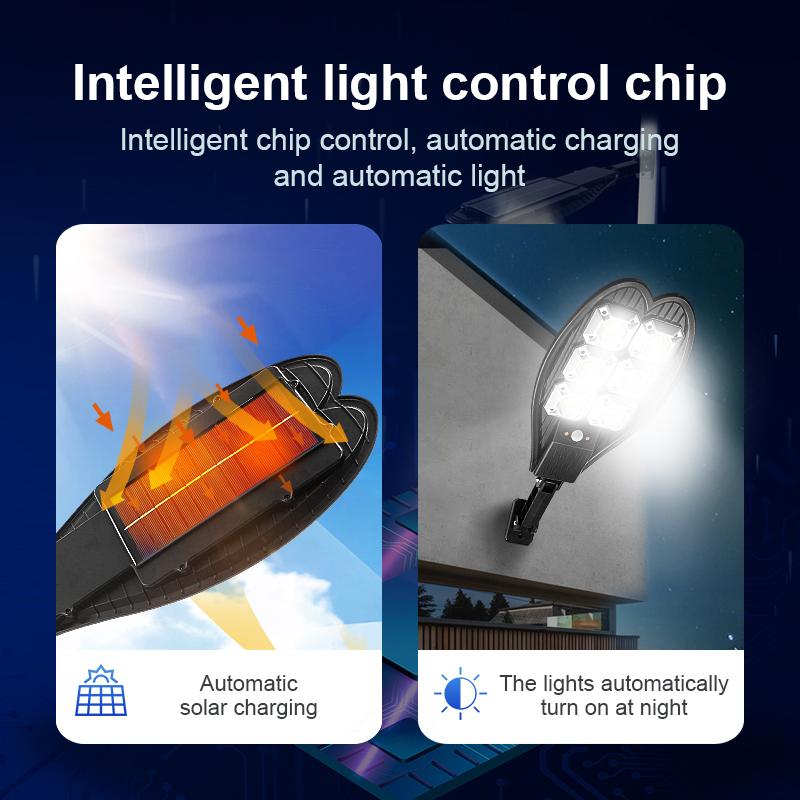 3000W Outdoor LED Solar Light 3 Modes Waterproof Solar Lamp 300COB Garden Lights Remote Control Street Lamps with Motion Sensor