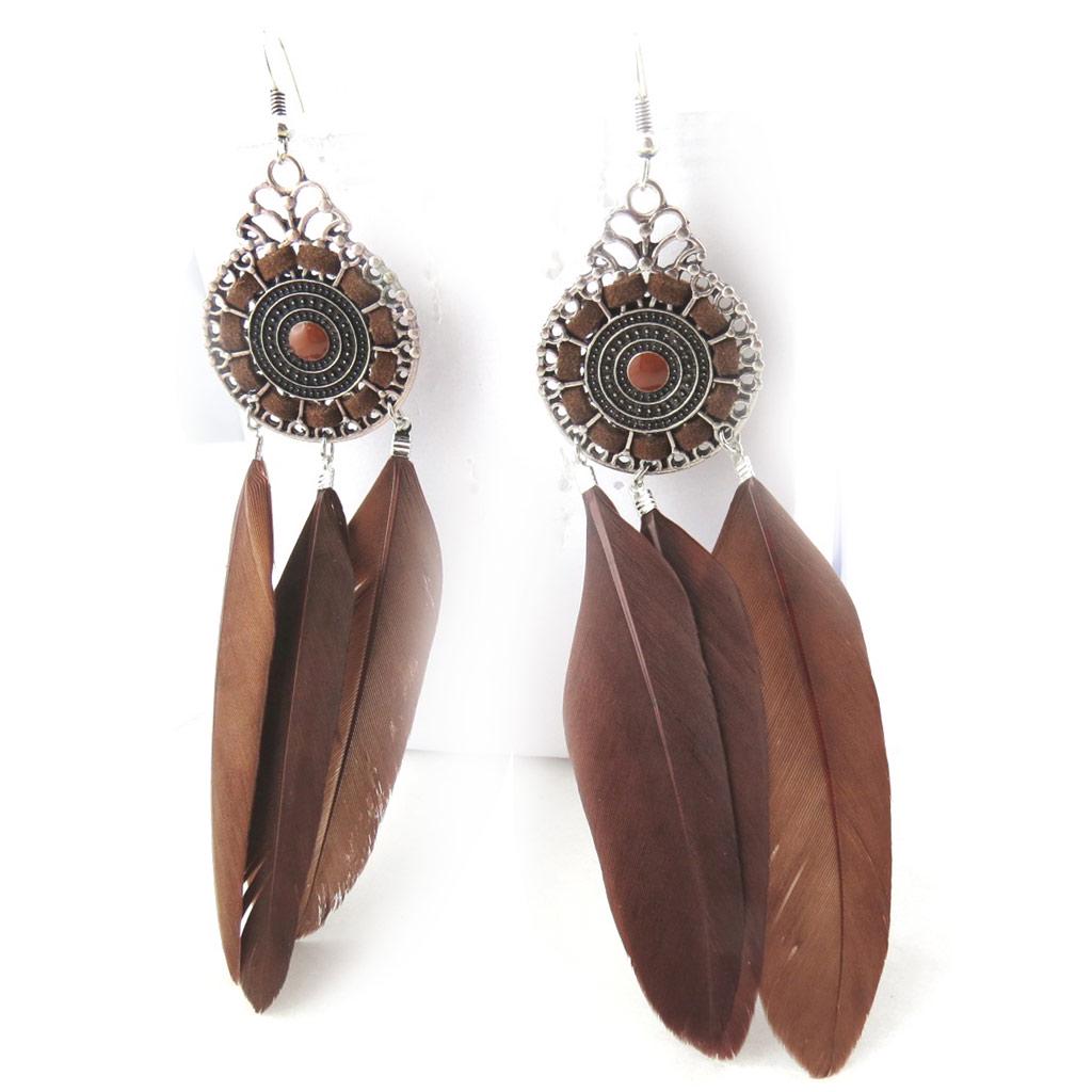 Les Trésors De Lily [N1149] - Boucles Créateur 'Cheyennes' marron