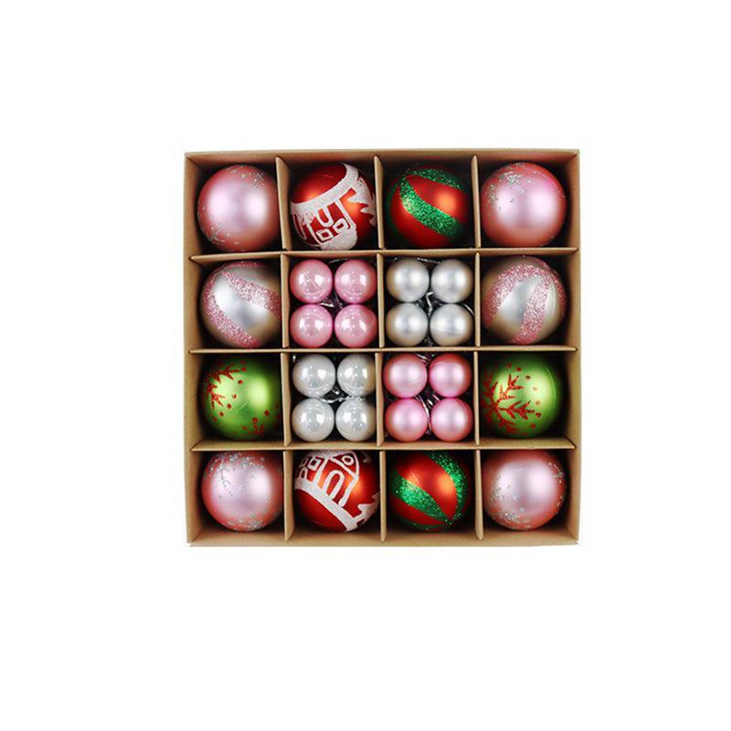 Christmas Tree Ornaments: Holiday Party Decor Ball Set with Gift Box