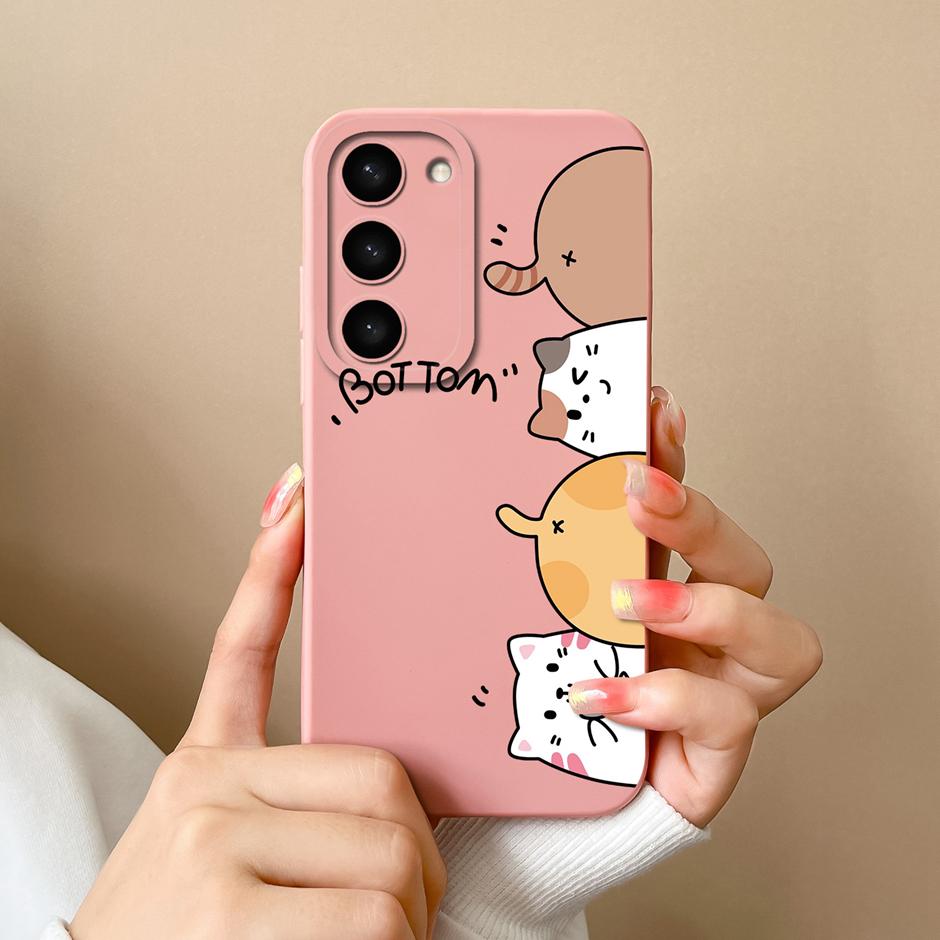 Case For Samsung Galaxy S23 FE Plus Ultra Cute Goose Cat Fall Prevention Portable Bumper For Samsung S23FE S23+ S23Ultra Funda