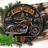 Metal Poster Wall Art Vintage Motorcycle Decor, Waterproof Outdoor Tin Sign