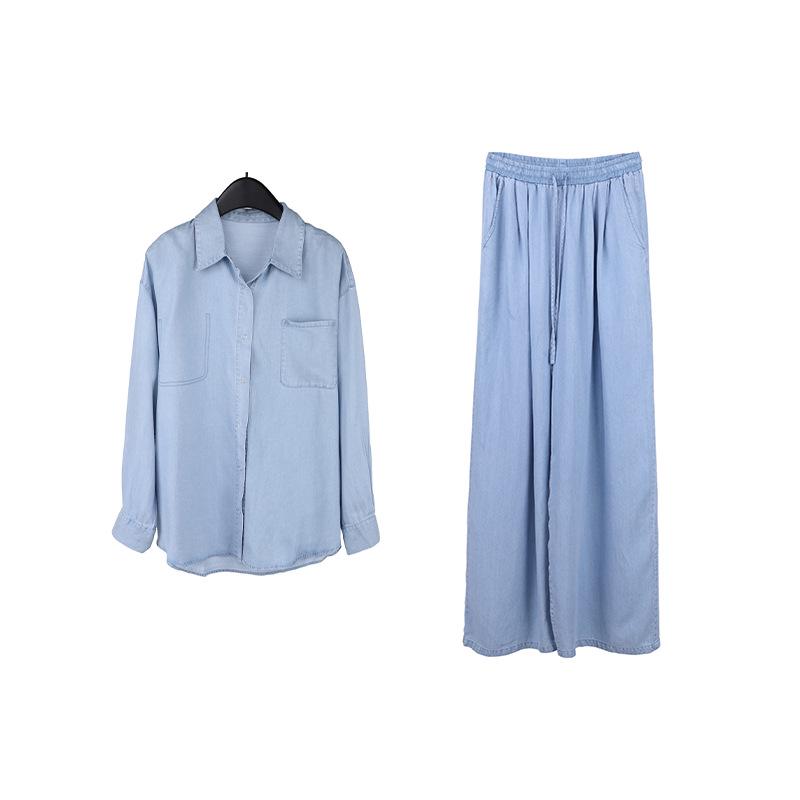 The Mind Tencel Denim Relaxed Fit Shirt & Pants Set - Spring 2026, T6163C Pants M