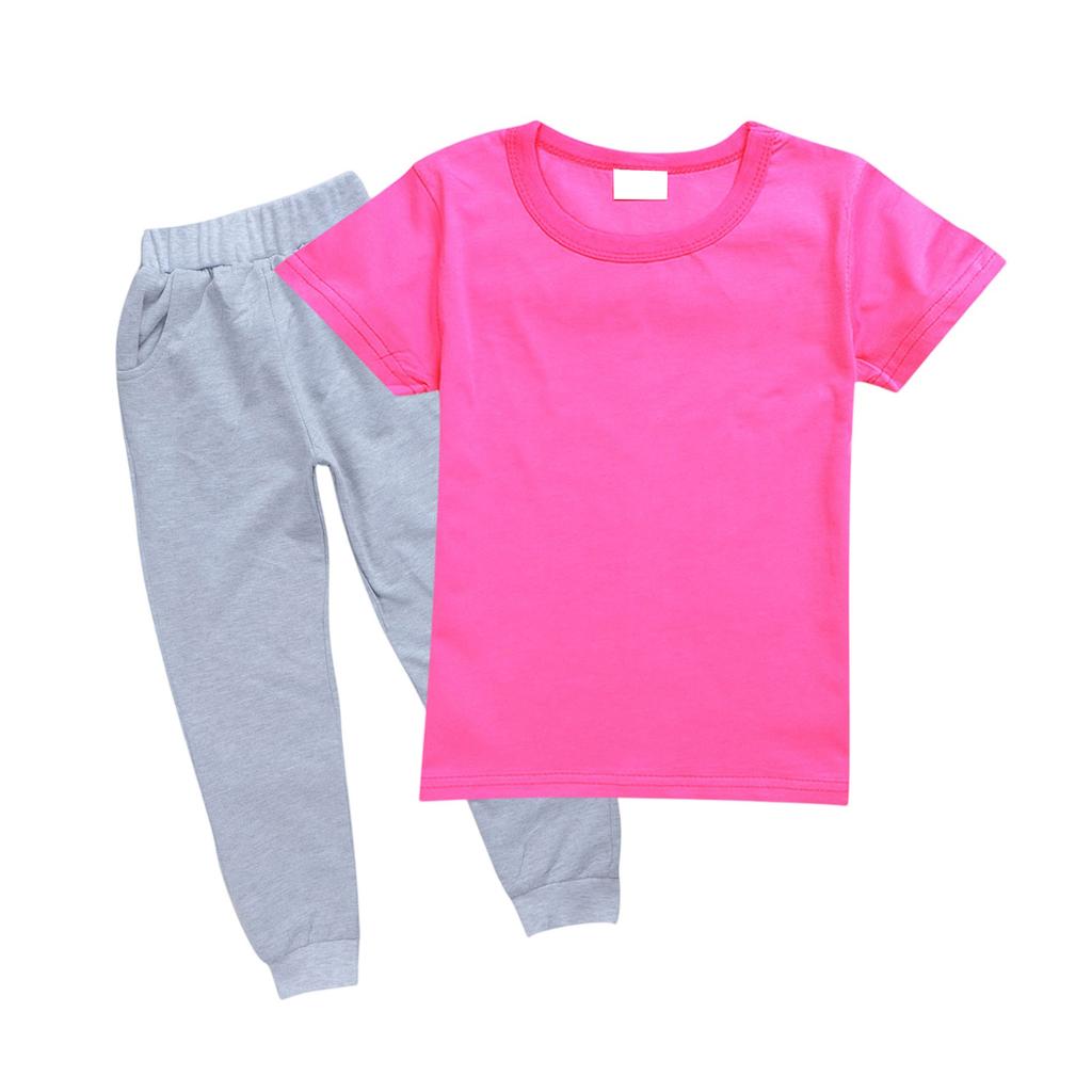 Girls' 2,Piece Set , Color Tee & Pants Outfit