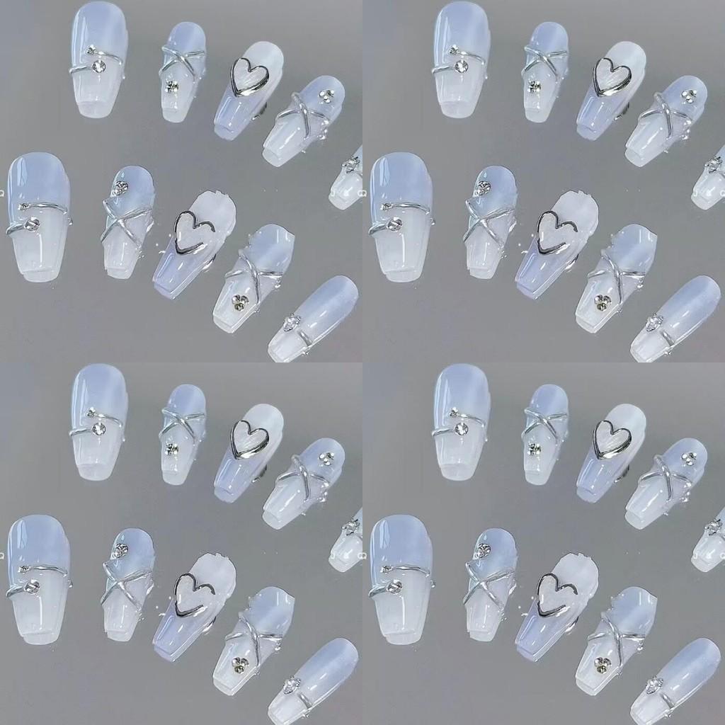 Unique Gel Nail Wraps Long-lasting And Fashionable Coconut Milk Jelly Design