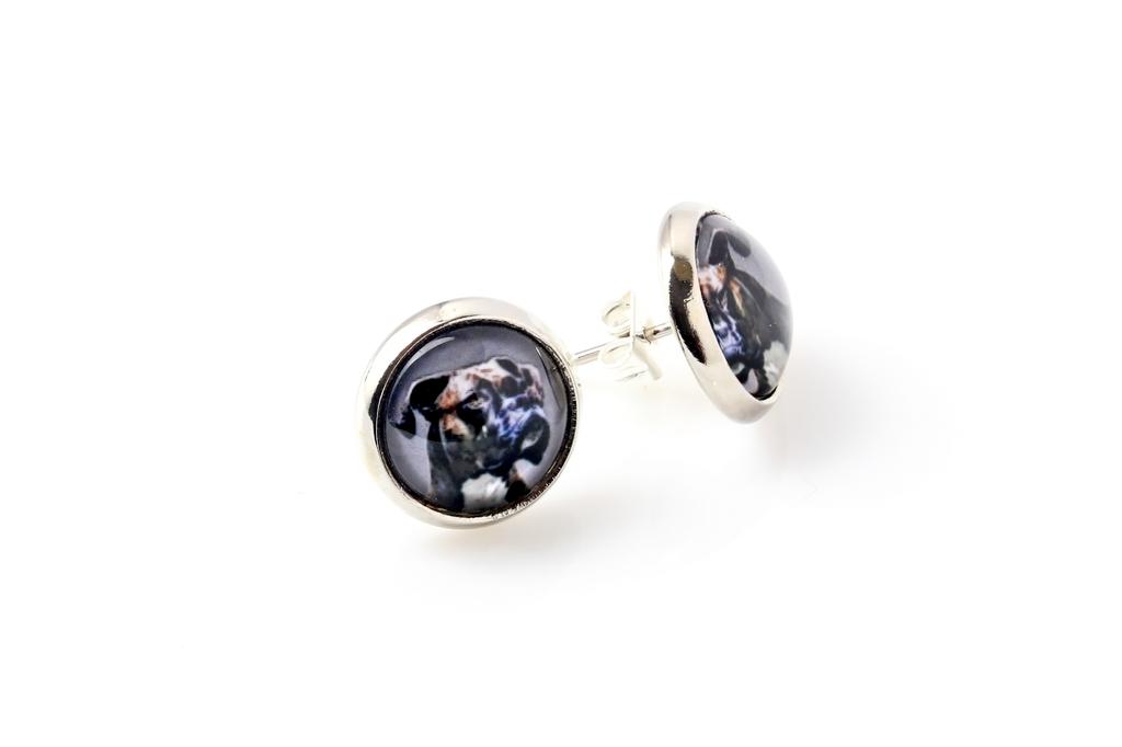 Boxer, German Boxer I - earrings your photo handmade, own photo, jewelry from the Art.-Dog brand