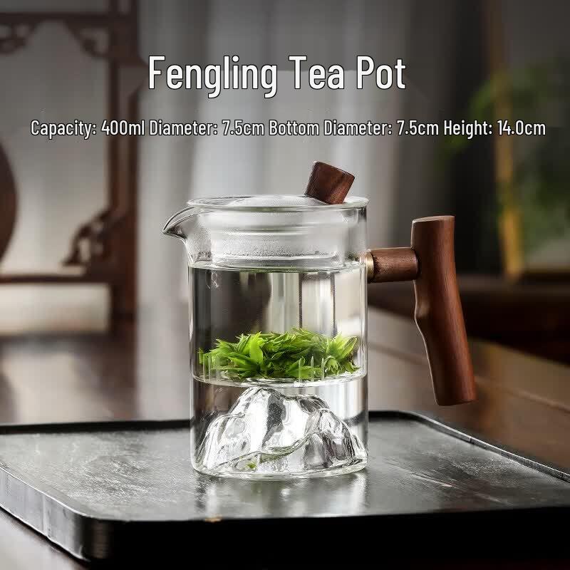 Youluo Chinese Style Glass Teapot with Side Handle