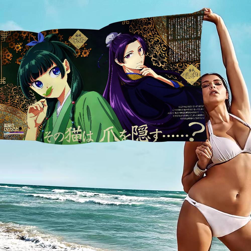 T-The Apothecary Diaries Microfiber Printed Beach Towel Mountain Climbing Yoga Beach Swimming Running Absorbent Soft Towel