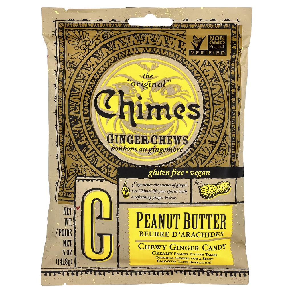Chimes Ginger Chews, Peanut Butter, 5 Oz (141.8 G)