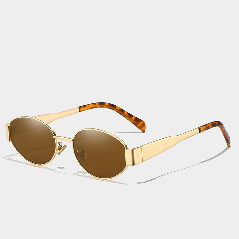 Round Frame Sunglasses for Women Fashion Decor Street Photo Eyewear
